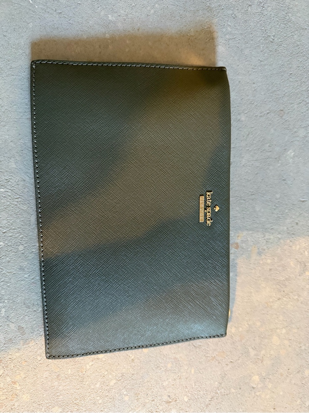 kate spade olive colored pouch